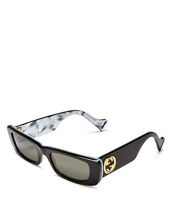 gucci slim glasses|Gucci Slim Rectangular Sunglasses, 52mm .